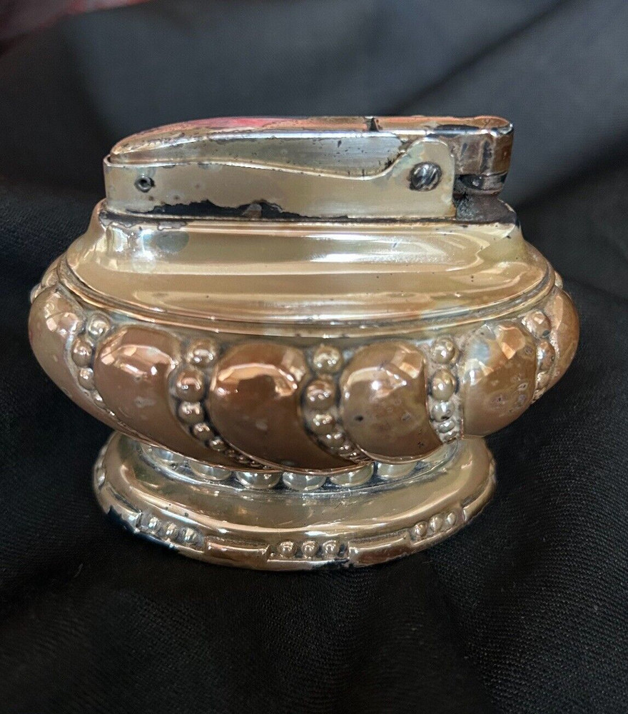 Vintage Ronson Crown Silver Plated Table Lighter - NOT WORKING