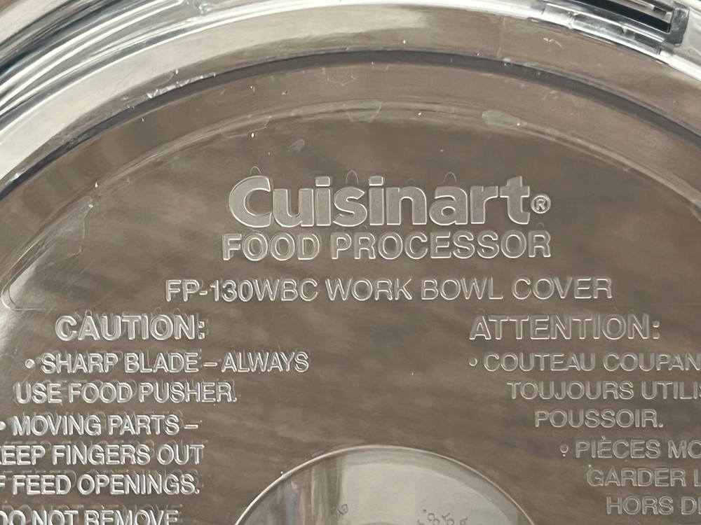 Cuisinart 13-Cup Processor FP-130 Replacement WORK BOWL LID/COVER (FP-130WBC)