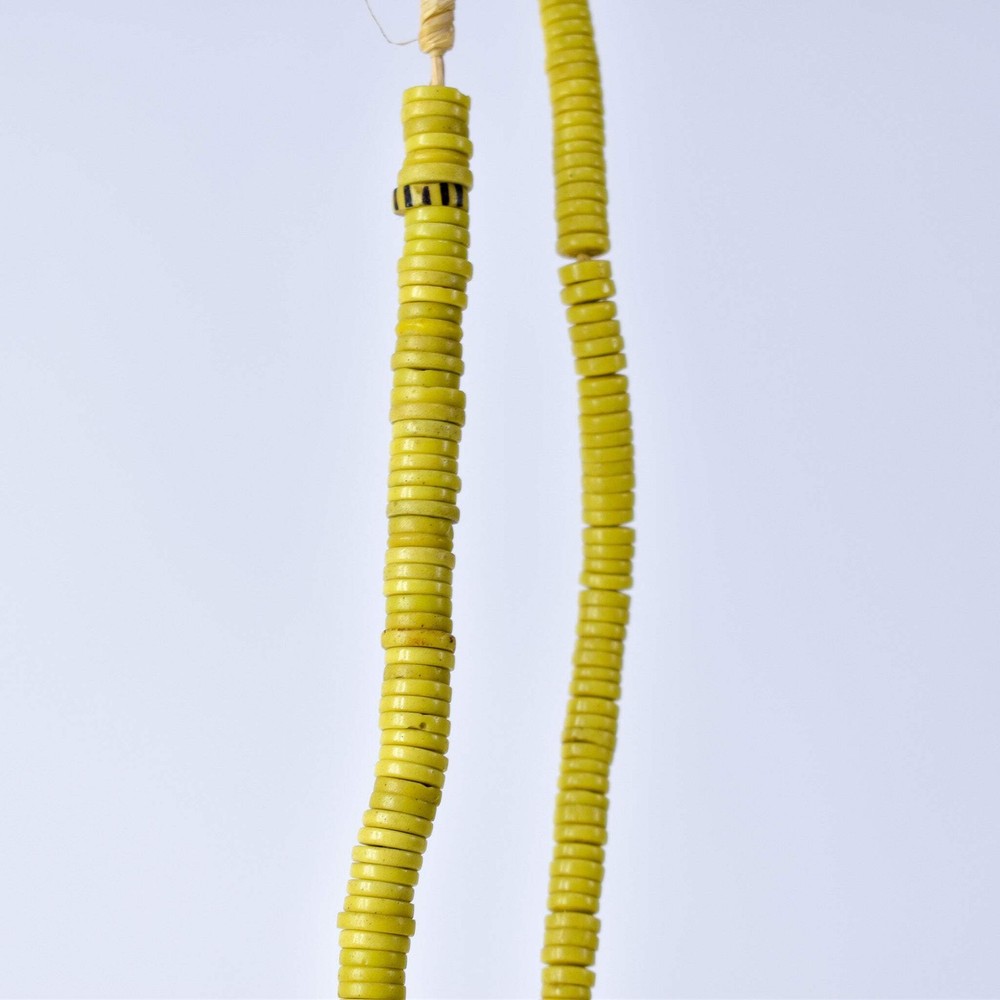 Bohemian Button Yellow Trade Beads