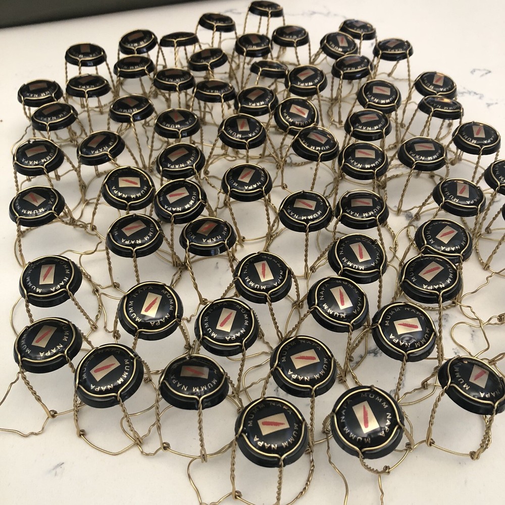 12 Champagne Wire Cages with Caps~One Dozen