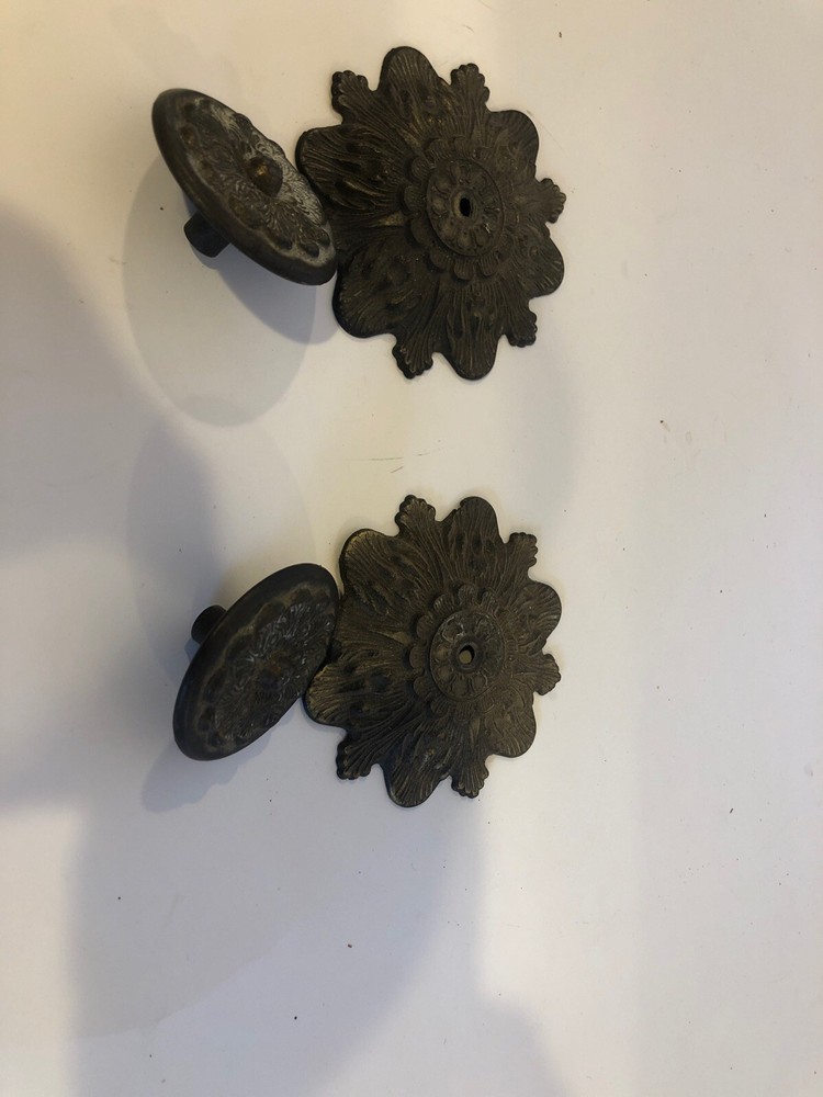 Antique Metal Drawer Pulls Set Of 2