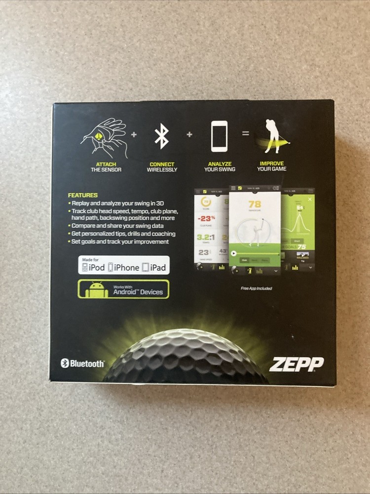 ZEPP Golf 3D Motion Sensor Wireless Swing Analyzer Training Aid - New ZA1G2NA