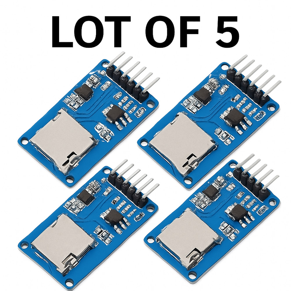 5pcs Micro SD Card Module Storage Board 6-pin TF Card Memory Adapter Reader Modu