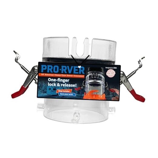 RV Sewer Hose Connector- Push & Clamp Lock System () Push & Lock Connector 1 pcs