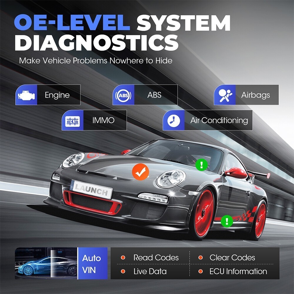 LAUNCH CRP919X Car Diagnostic Scan Tool OBD2 Scanner Bidirectional 35+ Services