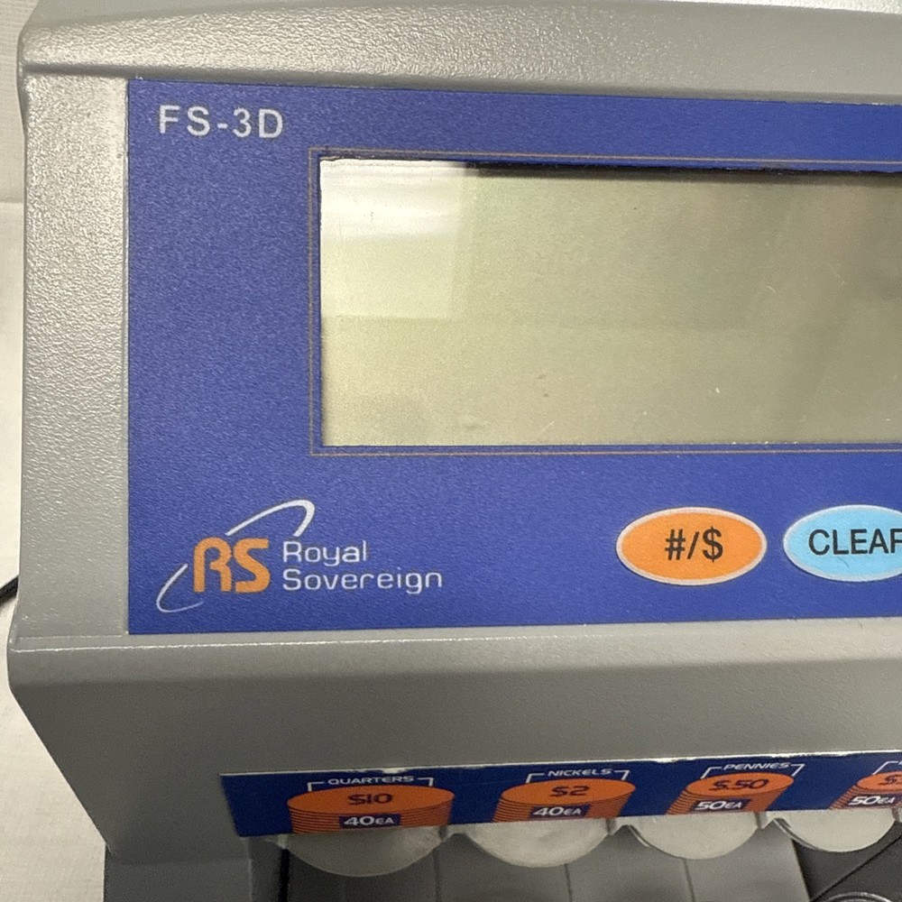 Royal Sovereign FS-3D Fast Sort Automatic Digital Coin Sorter Tested Working