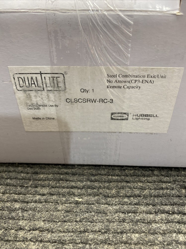 HUBBELL CLSCSRW-RC-3 DUAL LITE EMERGENCY AND EXIT LIGHTING