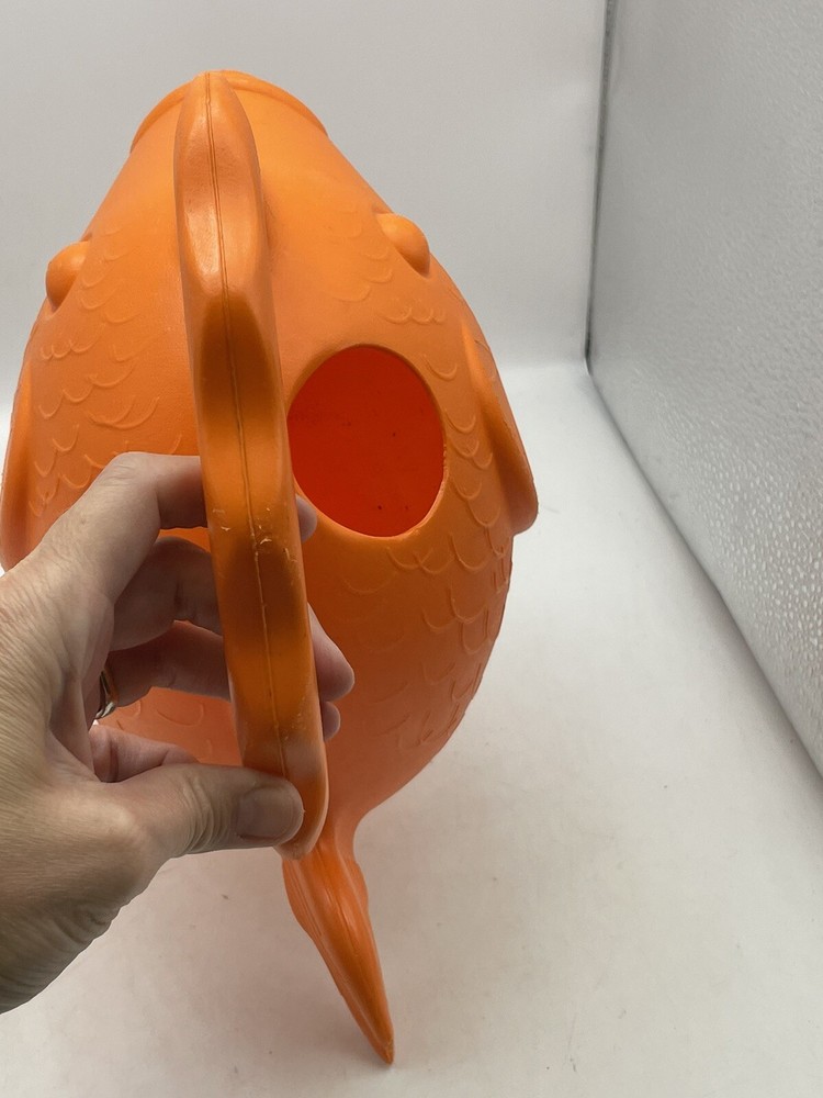 Novelty Plastic Fish Watering Can Orange