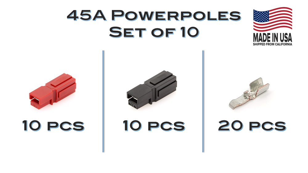 Authentic Anderson Powerpole Connector - 10 Sets - PP45 (45A)