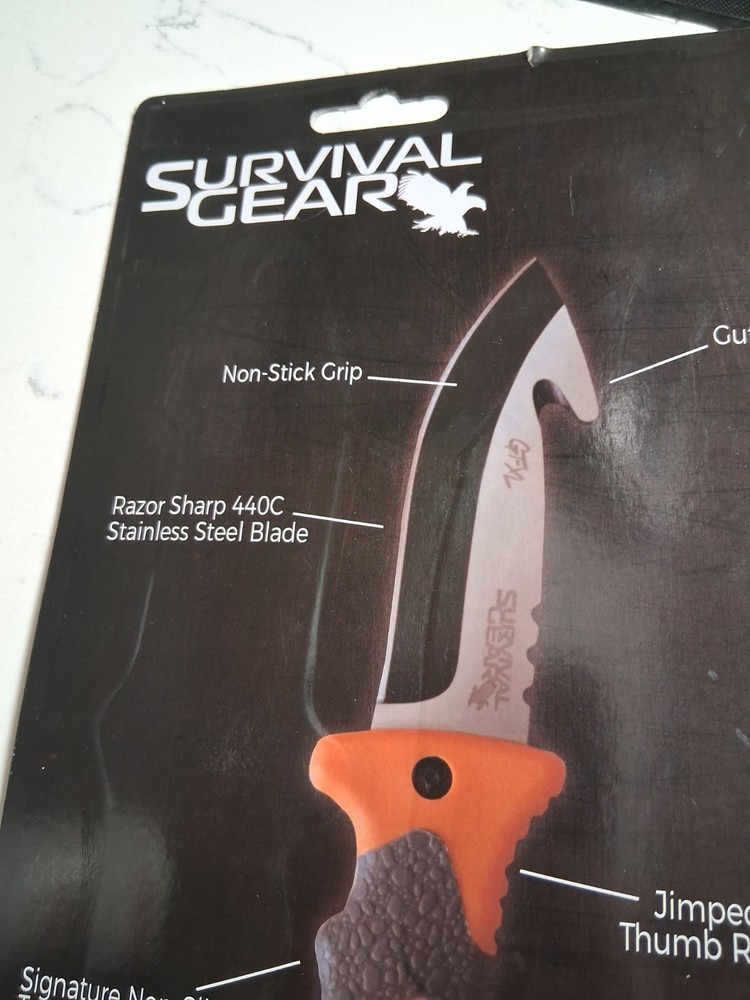 Guthook Hunting Knife fixed blade with case NEW