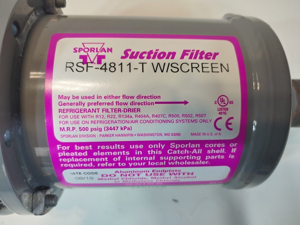 Sporlan Replaceable Suction Filter RSF-4811-T w/ Screen ( Sporlan #: 800502 )
