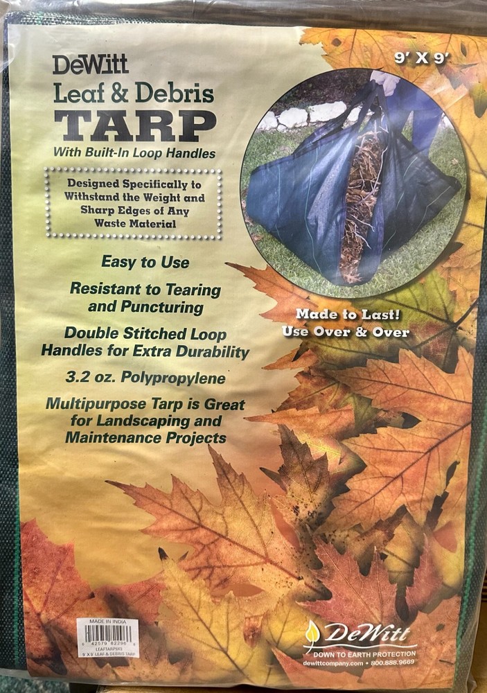 DeWitt 9' x 9' Hunter Green Leaf Hauler Tarp