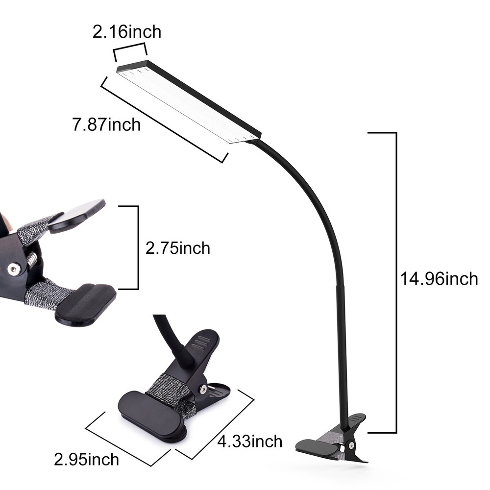 48LED USB LED Dimmable Clip On Desk Lamp Reading Table Night Light