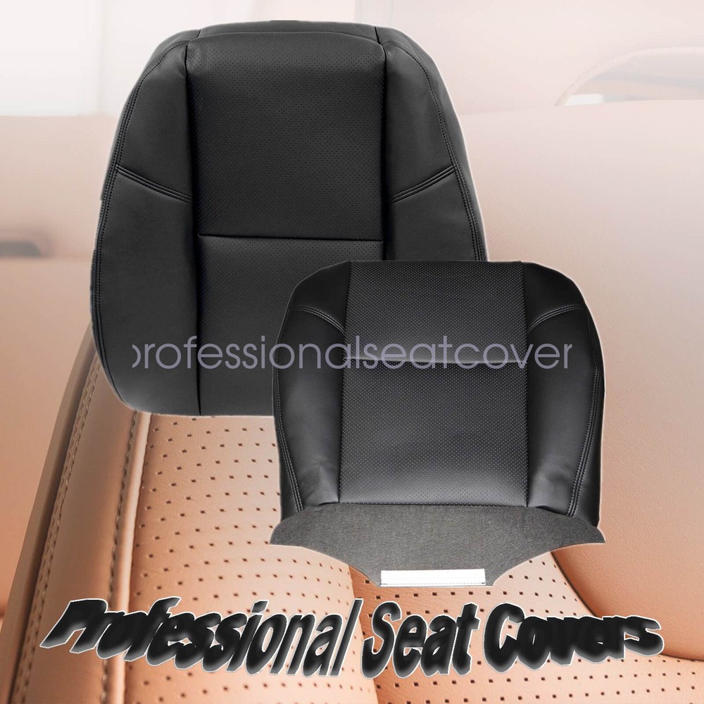 Driver Side Perforated Leather Seat Cover Black For 2007-2014 Cadillac Escalade
