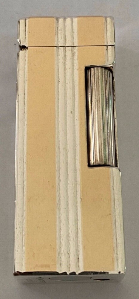 SOLID 925 STERLING SILVER /14K GOLD BUTANE DUNHILL CIGARETTE LIGHTER