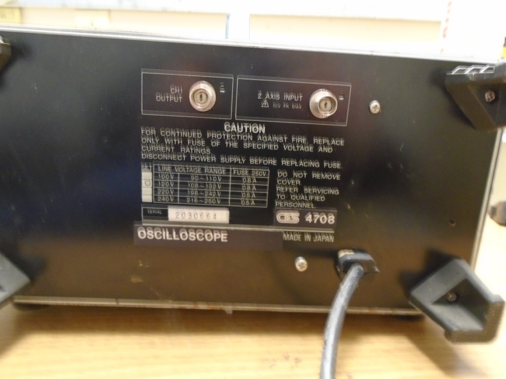 CES 4708 20 MHz Dual Trace Analog Oscilloscope UNTESTED