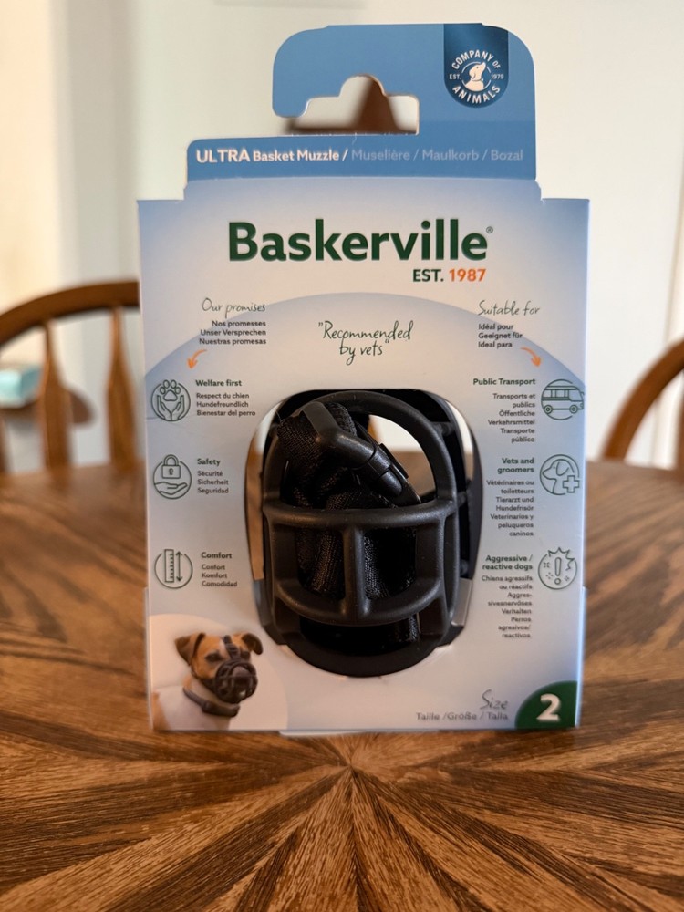Baskerville Ultra Muzzle for Dogs, Size 2 - Black