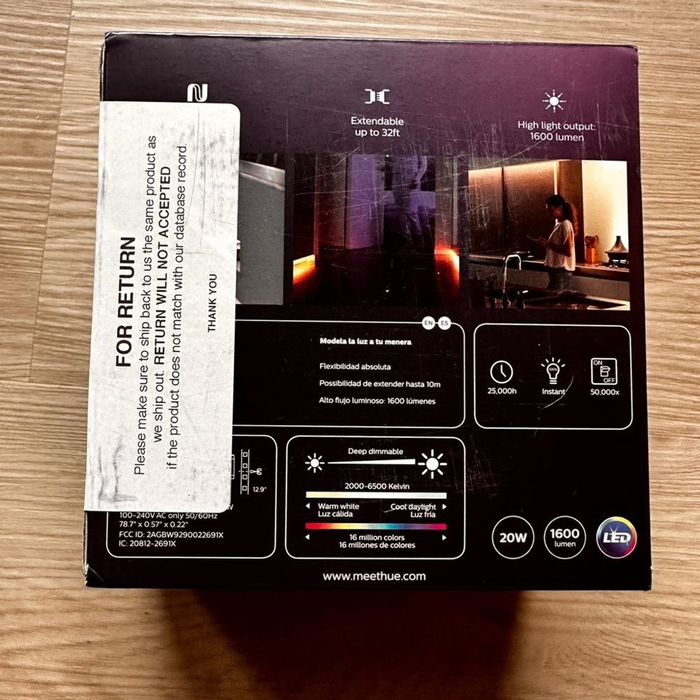 Philips Hue Smart Lighting Bundle A19 Bulbs + Color Lightstrip Plus