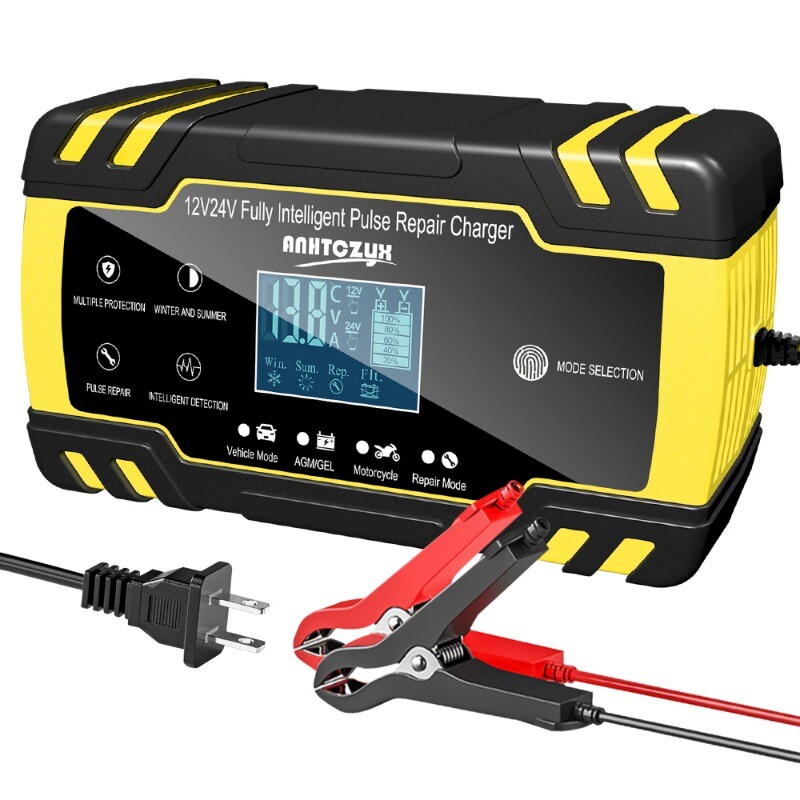 Automatic Smart Battery Charger 12V/24V with Temp Compensation for Truck