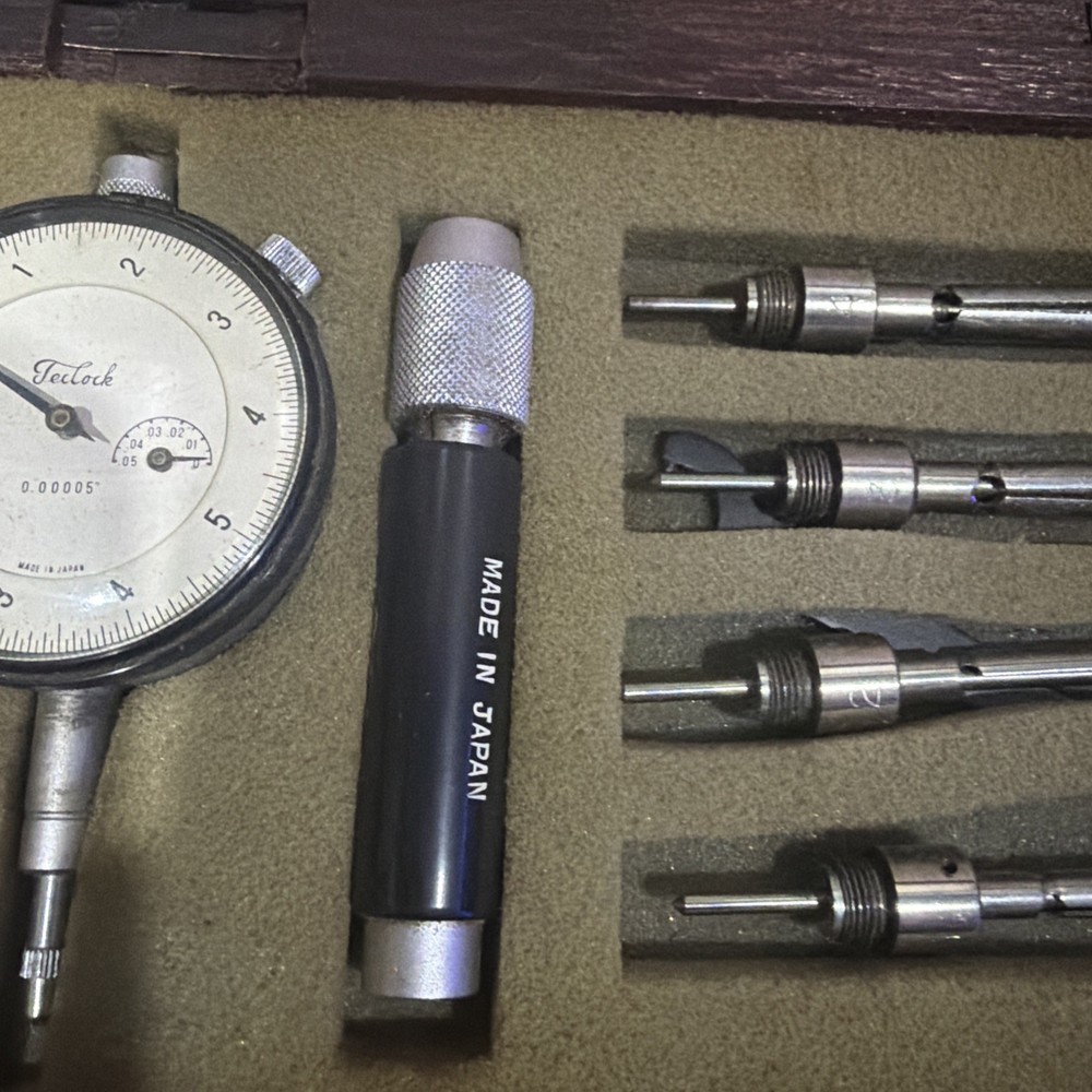 Teclock Japan .24”-.38” Dial Indicator w/ box as is vintage