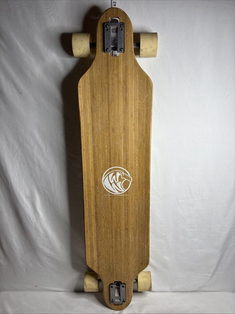 White Wave Longboard - 41” Inches - Hellion 2 Bearings - Hoolighn Wheels