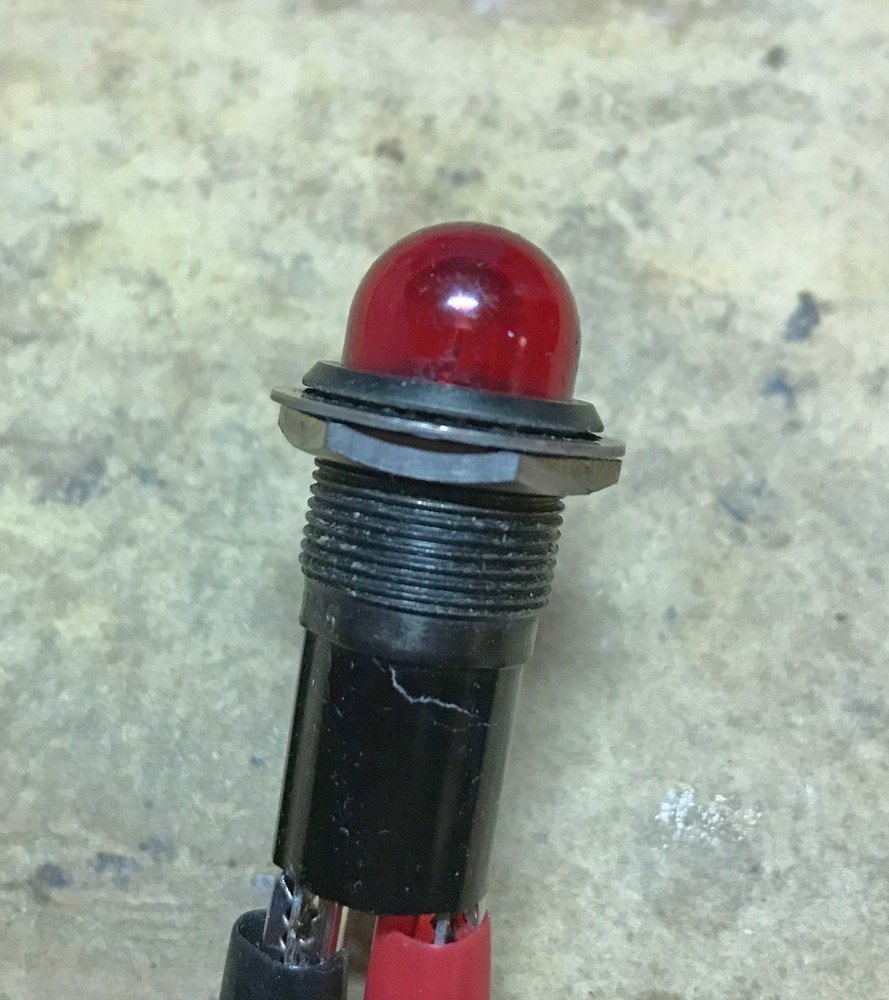 DIALCO PANEL INDICATOR LIGHT LH62BR5 W/TYPE 47 BULB RED LENS