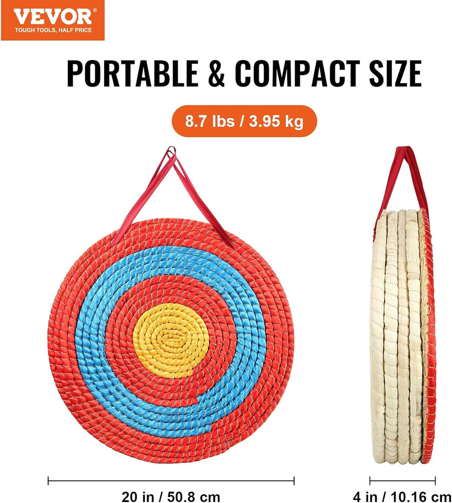 Traditional Hand-Made Solid Straw round Archery Target Shooting Bow