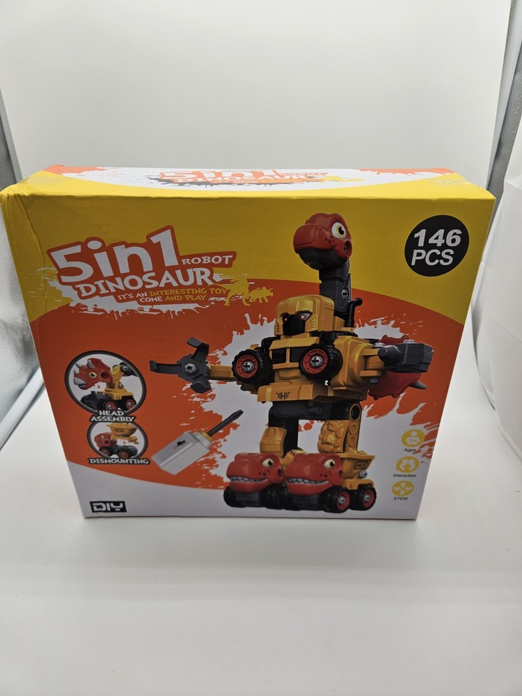 Dinosaur Toy Transform Toy with Electric Drill 5 in 1