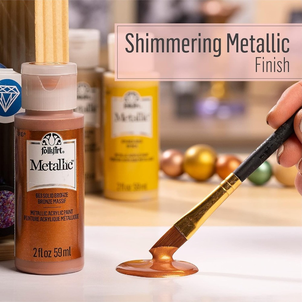 2 Fl Oz Blue Sapphire Metallic Acrylic Paint - Perfect for Interior Projects