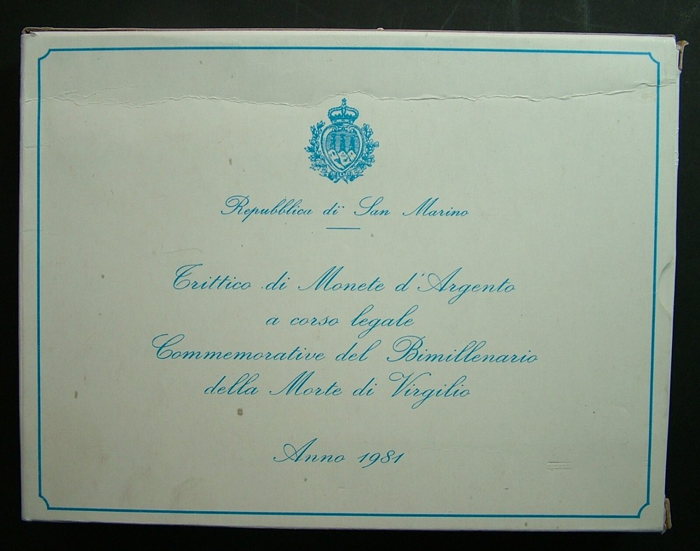 Virgilio 1981 San Marino Box COA Set, Triptych