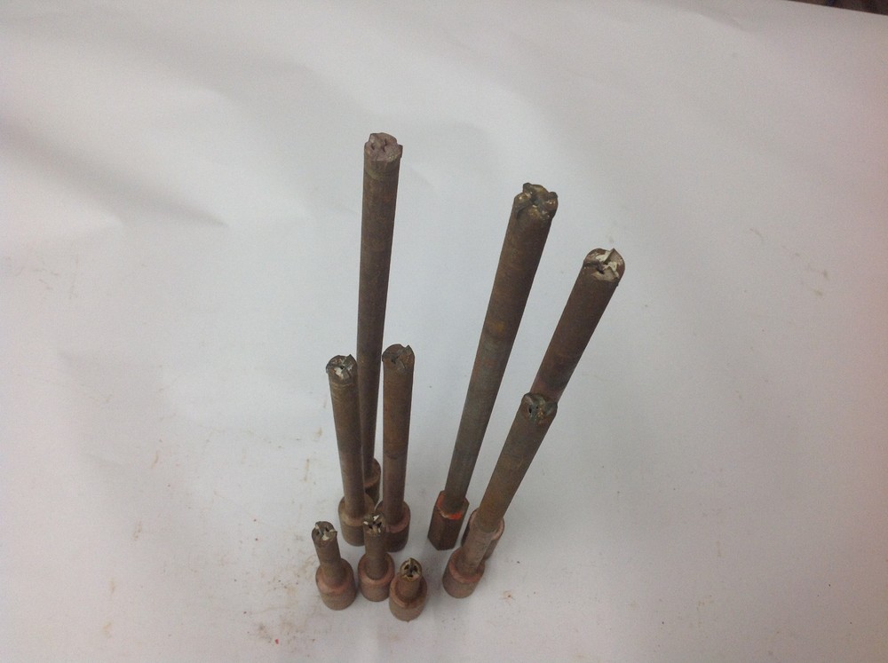 (9) Drillco 1/2" x 11 Thread Concrete Masonry Core Drill Bit. USED
