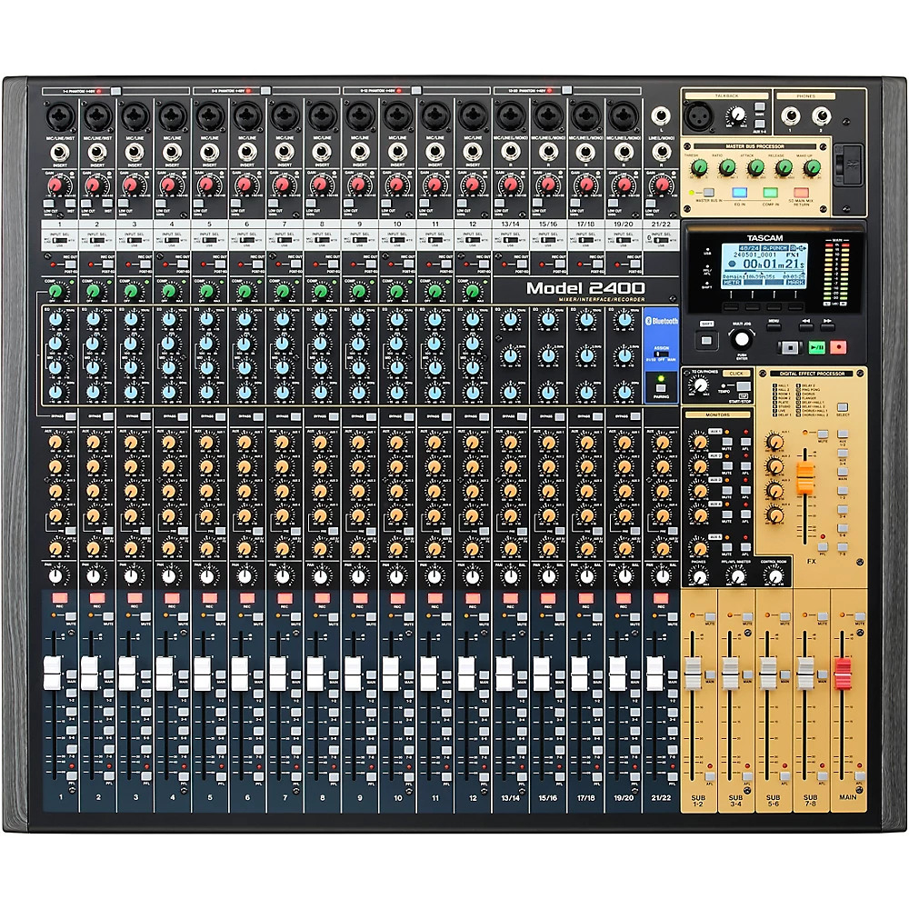 TASCAM Model 2400 24-Channel Multitrack Recorder W/ Analog Mixer & USB Interface