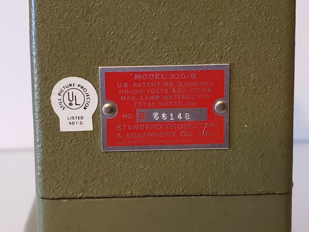 Vintage RADMAR Standard Projector Model 330-B 330B TESTED