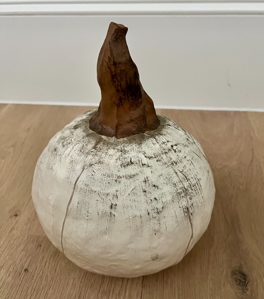 Primitive White Pumpkins Farmhouse Halloween Fall Decor