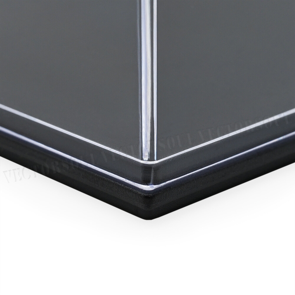 US Clear Acrylic Perspex Display Box Case 3.9" H Plastic Base Protection Figures