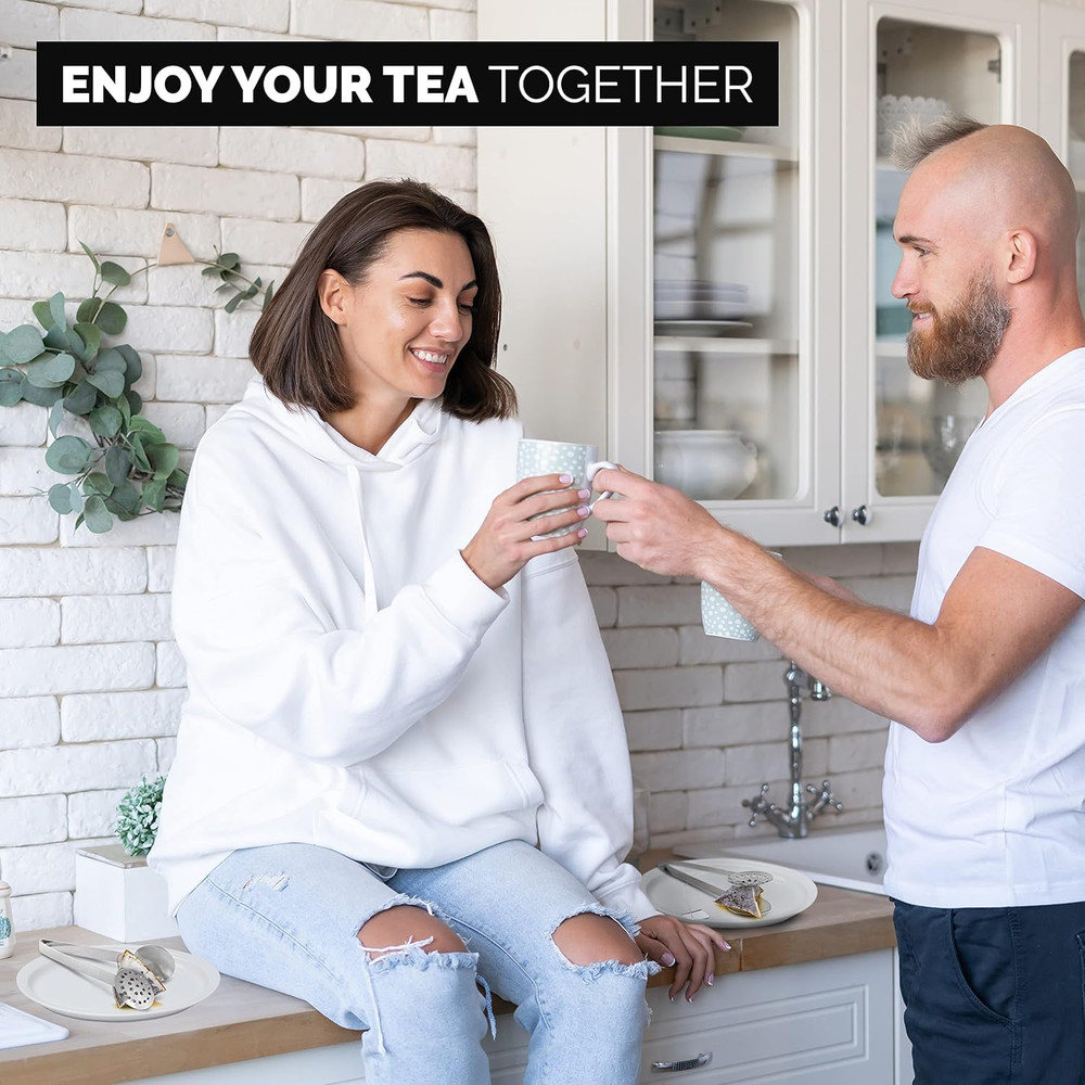 Long-Handled Stainless Steel Tea Strainer - 1 Pack
