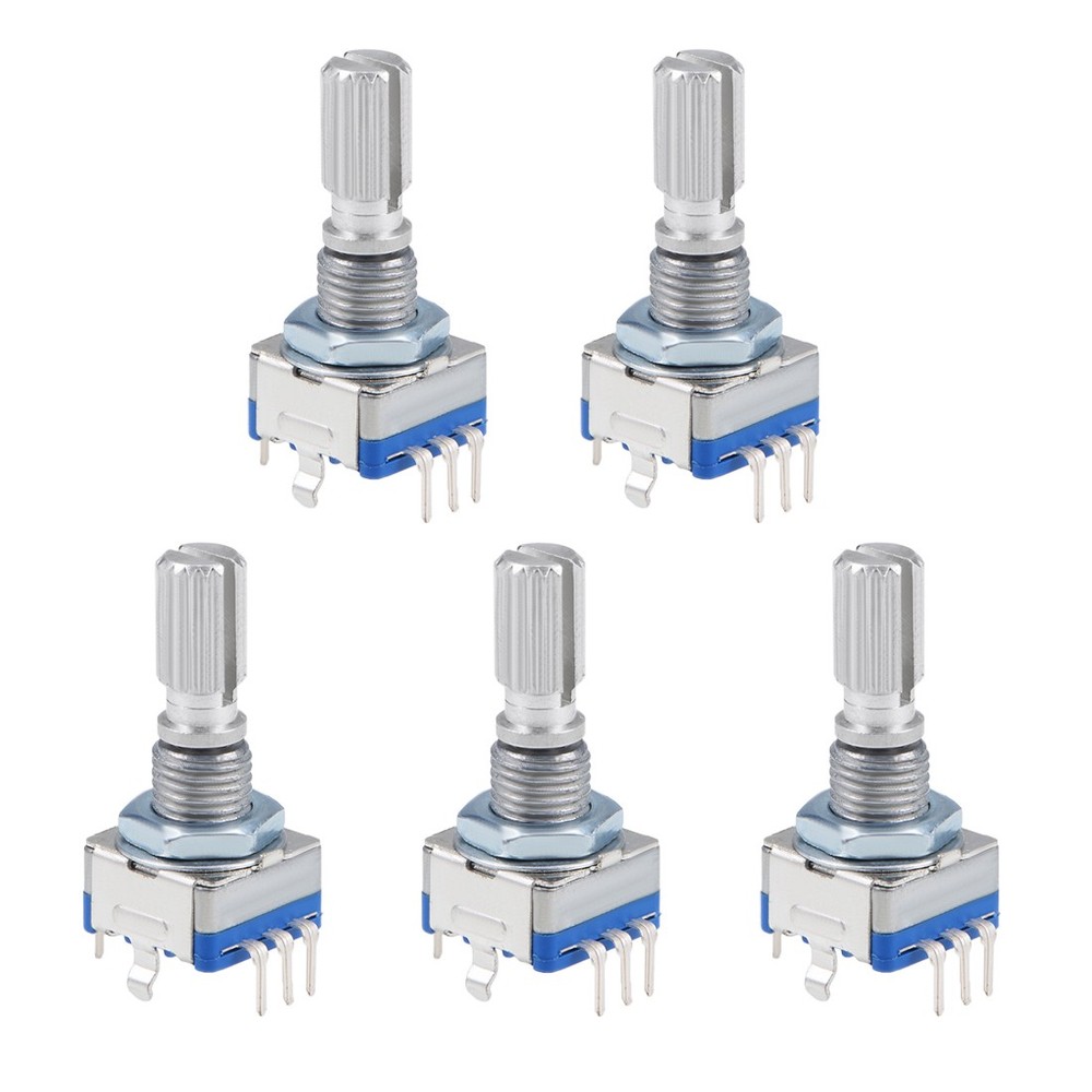 5Pcs 360 Degree Rotary Encoder Code Switch for Industry EC11 5 Pins 20mm