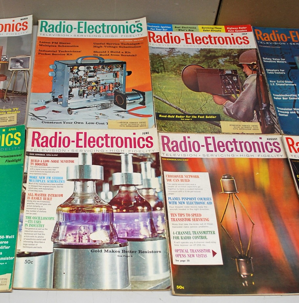Rare Radio Electronics Magazine 10 Issues 1962 Ships Worldwide