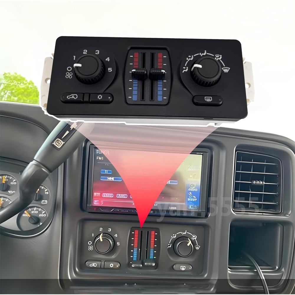 03-06 Silverado Climate Control Module AC Heater Control No Defrost Blue LED
