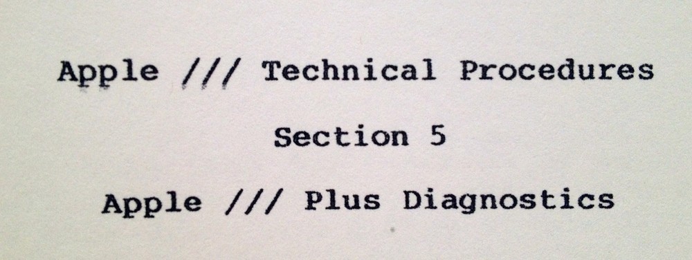 Apple III Plus Diagnostic Program / Apple III Home Computers
