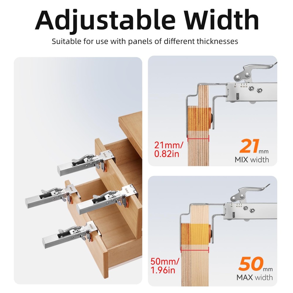 2 Pack Drawer Front Installation Clamps，Quick-Install Drawer Mounting Clips