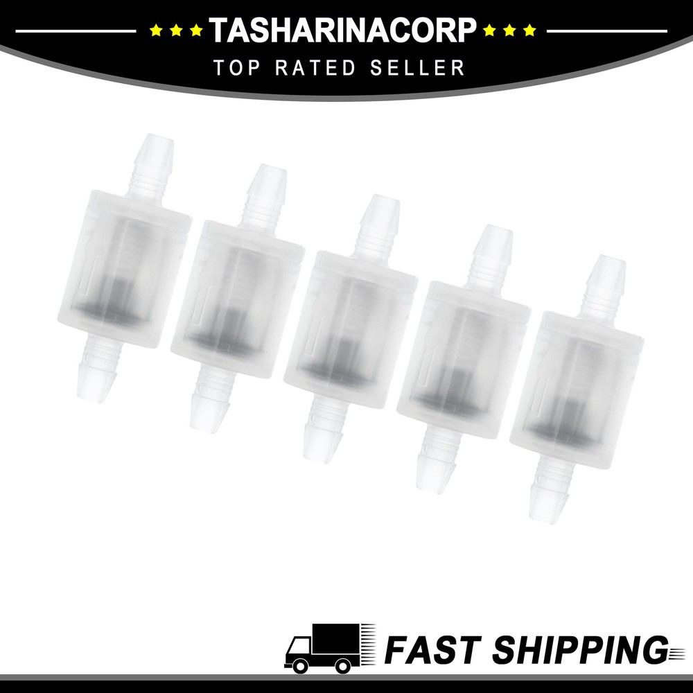 1/8" Inline Check Valve One Way Non Return Barb Hose Fitting Plastic Clear