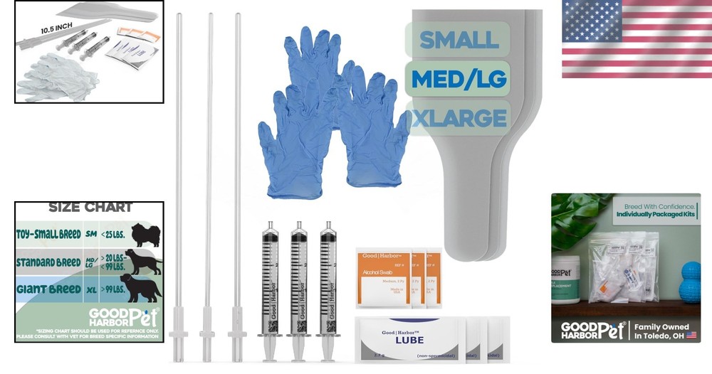 Canine Artificial Insemination Kit - 3 Pack, Medium & Large Breed Essentials