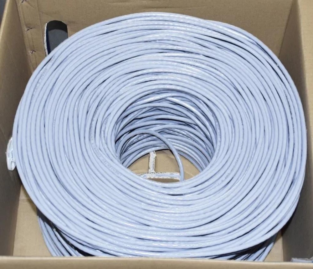 CAT6 1000FT UTP Grey Cable Solid 23AWG CCA Network Ethernet Bulk Wire LAN