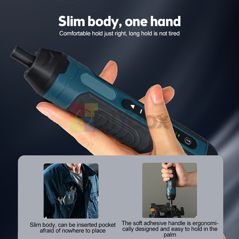Cordless Electric Screwdriver Rechargeable Drill Mini Torque Adjustment Power