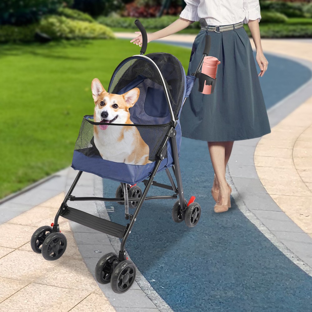 Pet Travel Stroller Foldable Pet Stroller For Small & Medium-sized Dogs/Cats