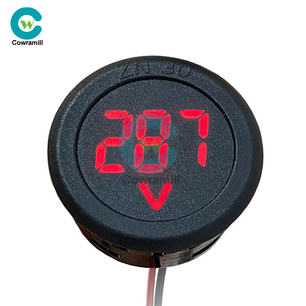 AC 50-500V Voltmeter LED Display Digital Panel Meter Voltage Indicator Red Blue