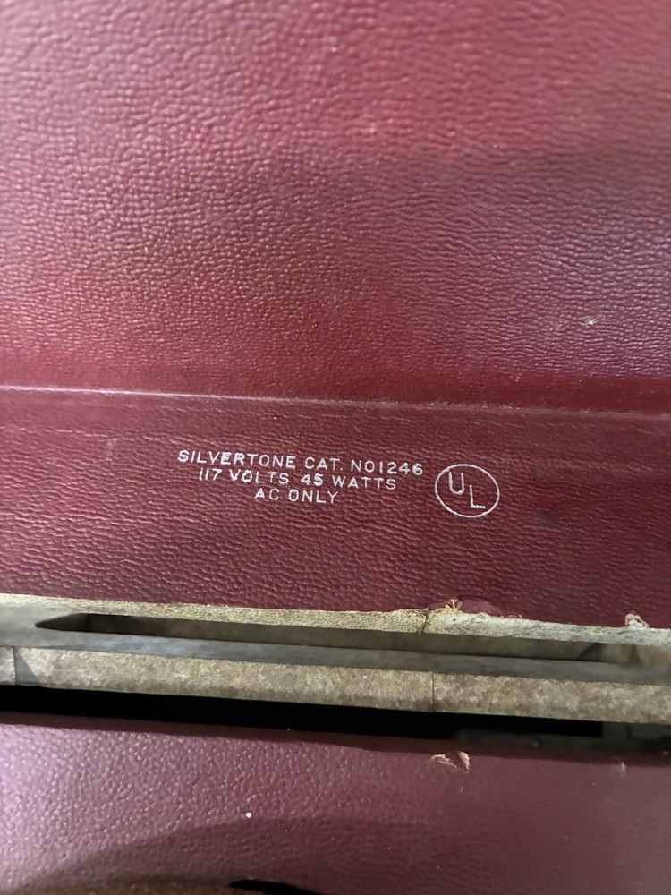 Vintage Silvertone Suitcase Record Player Phonograph