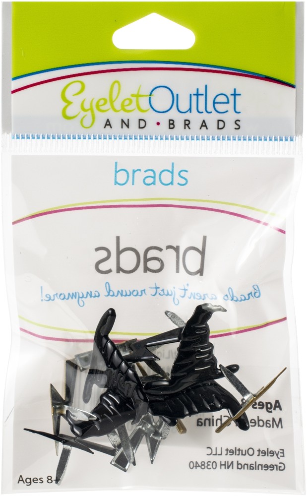 Eyelet Outlet Shape Brads 12/Pkg Hat & Lightning Bolt