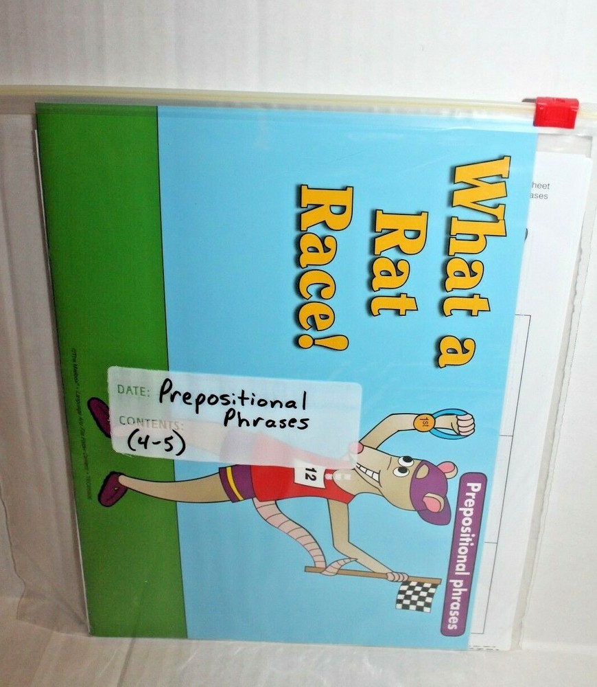 Prepositional Phrases Center Language Arts Folder Game Activity Grades 4-5